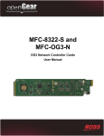 MFC-8322-S and MFC-OG3-N User Manual