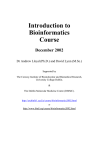 Introduction to Bioinformatics Course