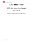 EPC-1800 Series EPC-1800 Series User Manual