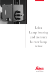 Leica Lamp housing and mercury burner lamp