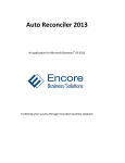 Auto Reconciler 2013 - Encore Business Solutions Inc.