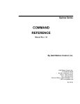 Optima Series COMMAND REFERENCE