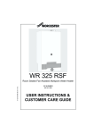 User manual for WR 325 RSF