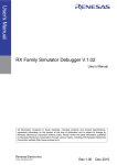 RX Family Simulator Debugger V.1.02 User`s Manual