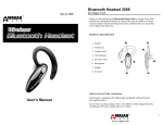 Bluetooth Headset 2566 User`s Manual