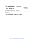 Reconciliation Process User Manual