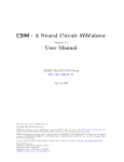 CSIM : A Neural Circuit SIMulator User Manual