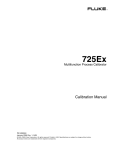 Fluke 725Ex Calibration Manual