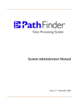 System Administrator Manual Voice Processing System