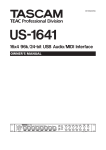 TASCAM US-1641 OWNER`S MANUAL / ENGLISH IMPORTANT