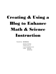 Creating & Using a Blog to Enhance Math