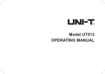 Model UT513 OPERATING MANUAL