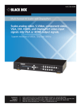 Scales analog video, S-Video, component video, VGA