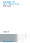 R&S®SMBV-P101 GNSS Production Tester User Manual