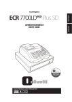 Bedienungsanleitung Olivetti ECR 7700LD eco