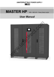 UNINTERRUPTIBLE POWER SUPPLY User Manual MASTER HP