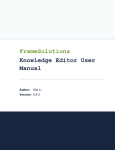 Knowledge Editor User Manual 5.8.0
