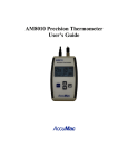 AM8010 Precision Thermometer User`s Guide
