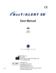 Biomerieux Bact-Alert 3D - User Manual