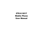ZTE-G S217 Mobile Phone User Manual