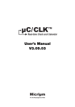 µC/Clk User`s Manual
