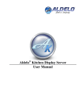 Aldelo Kitchen Display Server User Manual