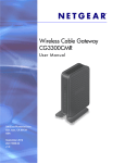 Wireless Cable Gateway CG3300CMR User Manual