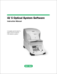 Instruction Manual, iQ5 Optical System Software - Bio-Rad