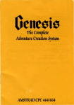 genesis-manual - Museum of Computer Adventure Game History