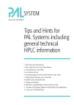 Tips and Hints for PAL Systems including general technical HPLC