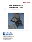 THE MINNESOTA DEXTERITY TEST - Meetinstrumenten in de zorg