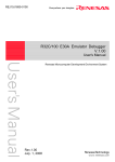 R32C/100 E30A Emulator Debugger V.1.00 User`s Manual