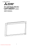 Mitsubishi Electric LDT322V Tv User Guide Manual Operating