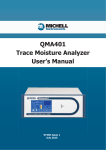 QMA401 Trace Moisture Analyzer User`s Manual