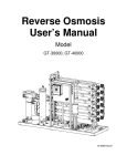 Reverse Osmosis User`s Manual