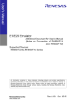 E1/E20 Emulator Additional Document for User`s Manual