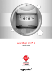 Centrifuge 5427 R - Operating manual