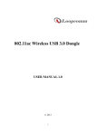 802.11ac Wireless USB 3.0 Dongle USER MANUAL 1.0