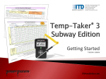 Temp-Taker 3 Getting Started TT3 - Subway Edition