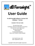 dB Foresight User Guide Version 3.01