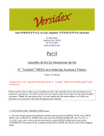 Assembly & Set-Up Instructions for the 31” Versidex ® MEGA-ncw
