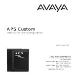 Avaya APS120, APS360 Custom Manual