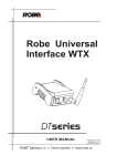User manual Robe Universal Interface_WTX