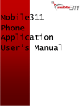 Mobile311 Phone Application User`s Manual