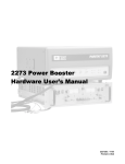 PARSTAT 2273 Power Booster Manual