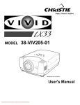 Christie LX33 LCD x3 Projector User Guide Manual