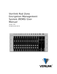 Verilink Red Zone Encryption Management System (REMS) User