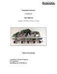 Autopilot Controls (User Manual - Ver 1.0)