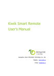 Kiwik Smart Remote User`s Manual