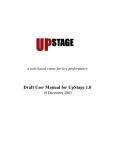 Draft User Manual for UpStage 1.0